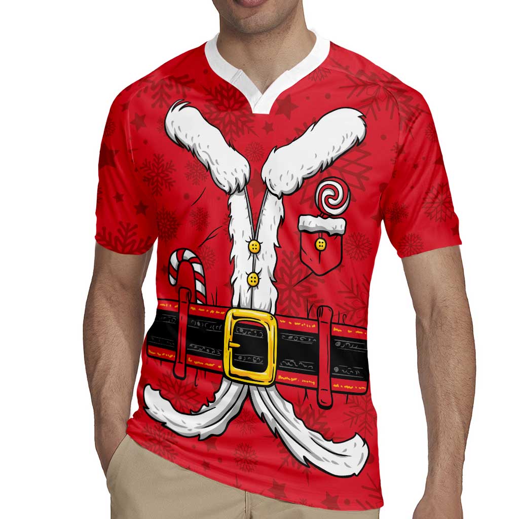 Personalized Santa Costume Rugby Jersey Funny Christmas - Wonder Print Shop