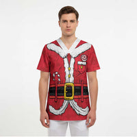 Personalized Santa Costume Scrub Top Funny Christmas - Wonder Print Shop