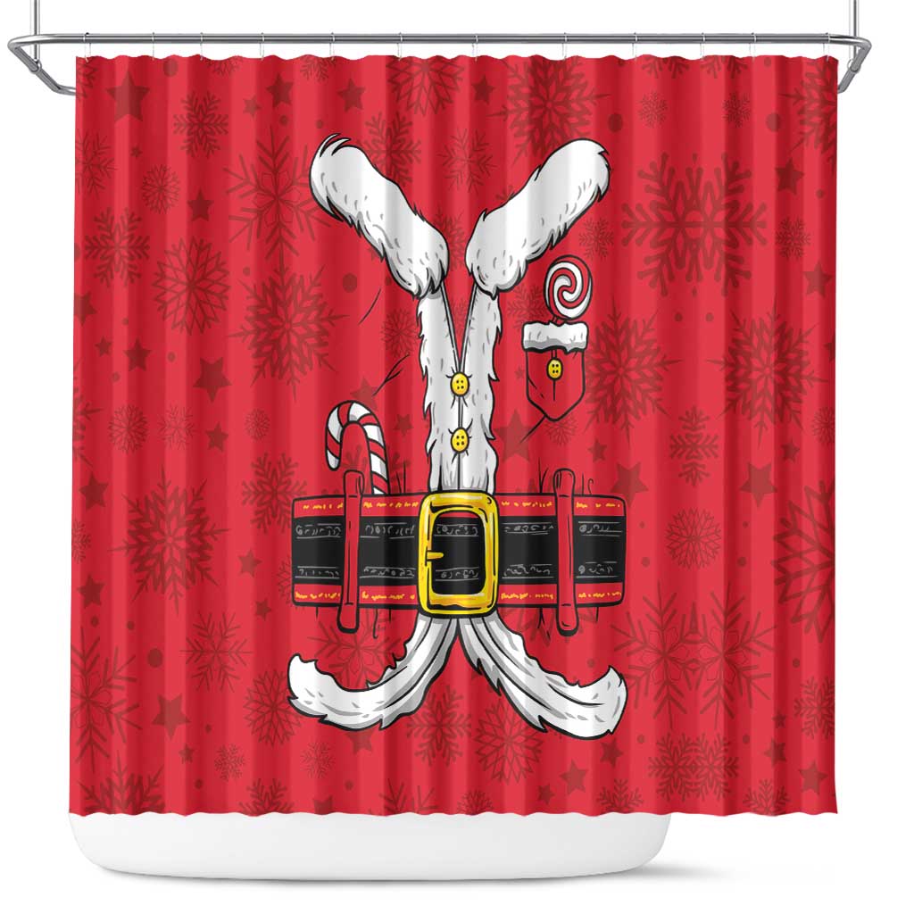 Santa Costume Shower Curtain Funny Christmas - Wonder Print Shop