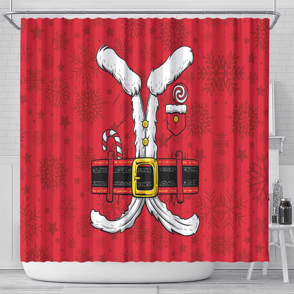 Santa Costume Shower Curtain Funny Christmas - Wonder Print Shop