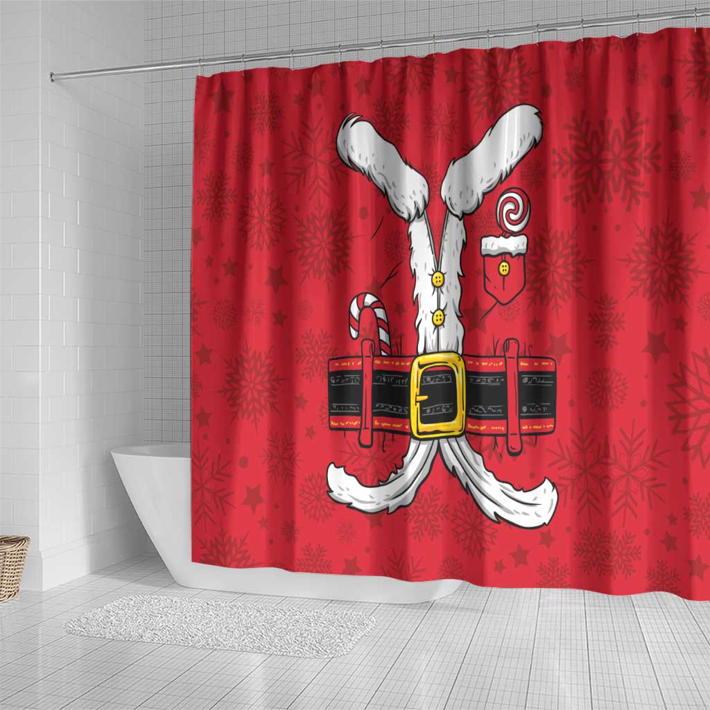 Santa Costume Shower Curtain Funny Christmas - Wonder Print Shop