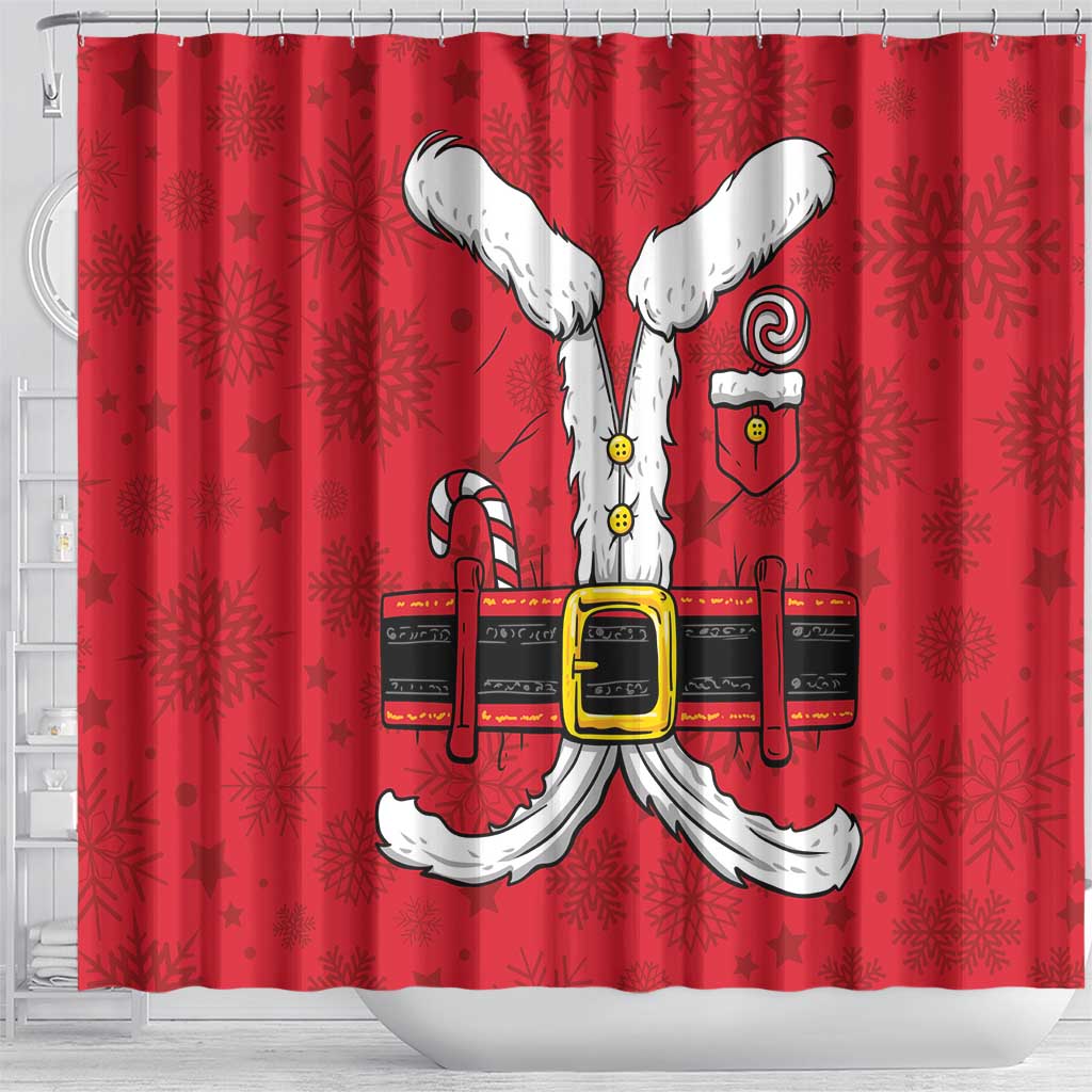 Santa Costume Shower Curtain Funny Christmas - Wonder Print Shop