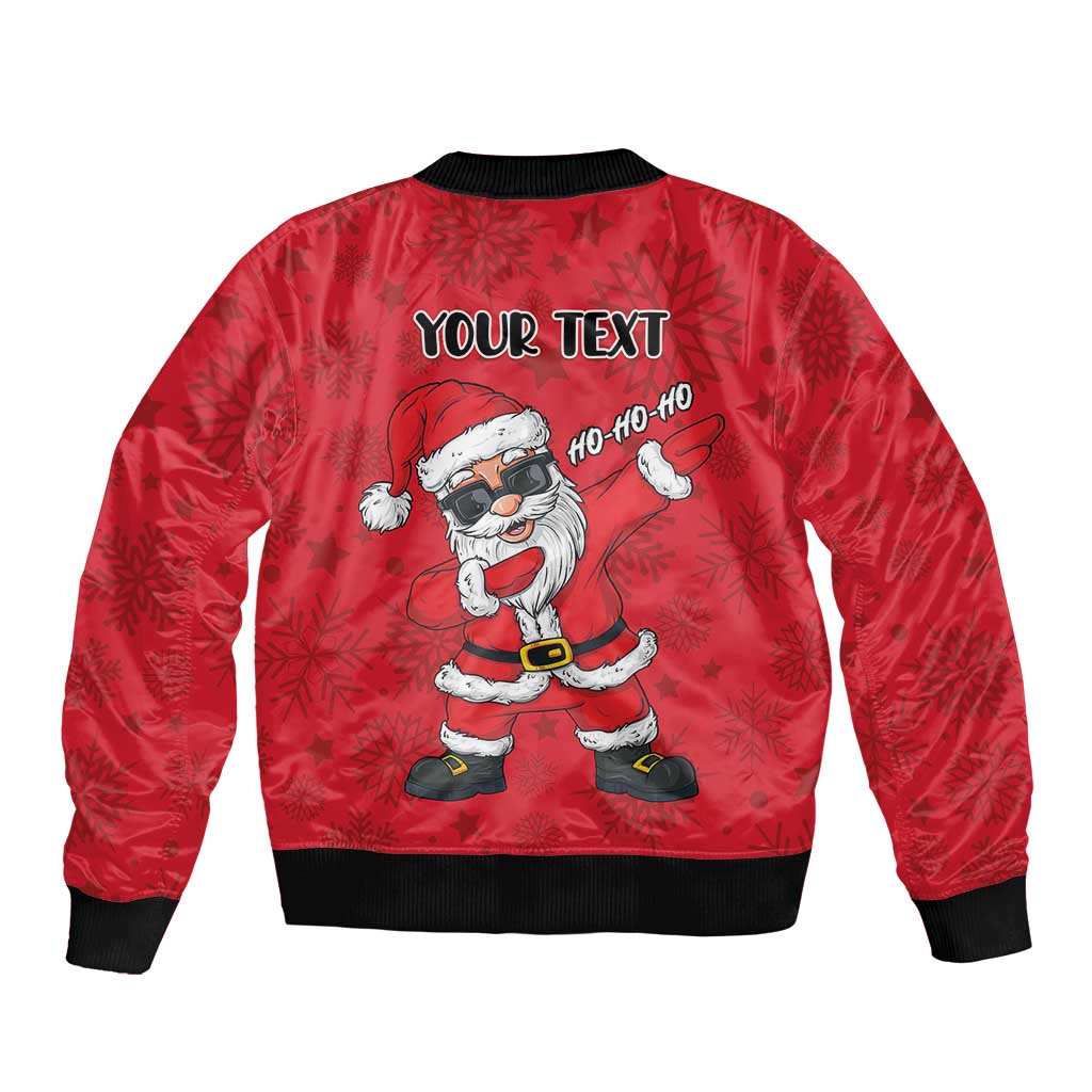 Personalized Santa Costume Sleeve Zip Bomber Jacket Funny Christmas - Wonder Print Shop