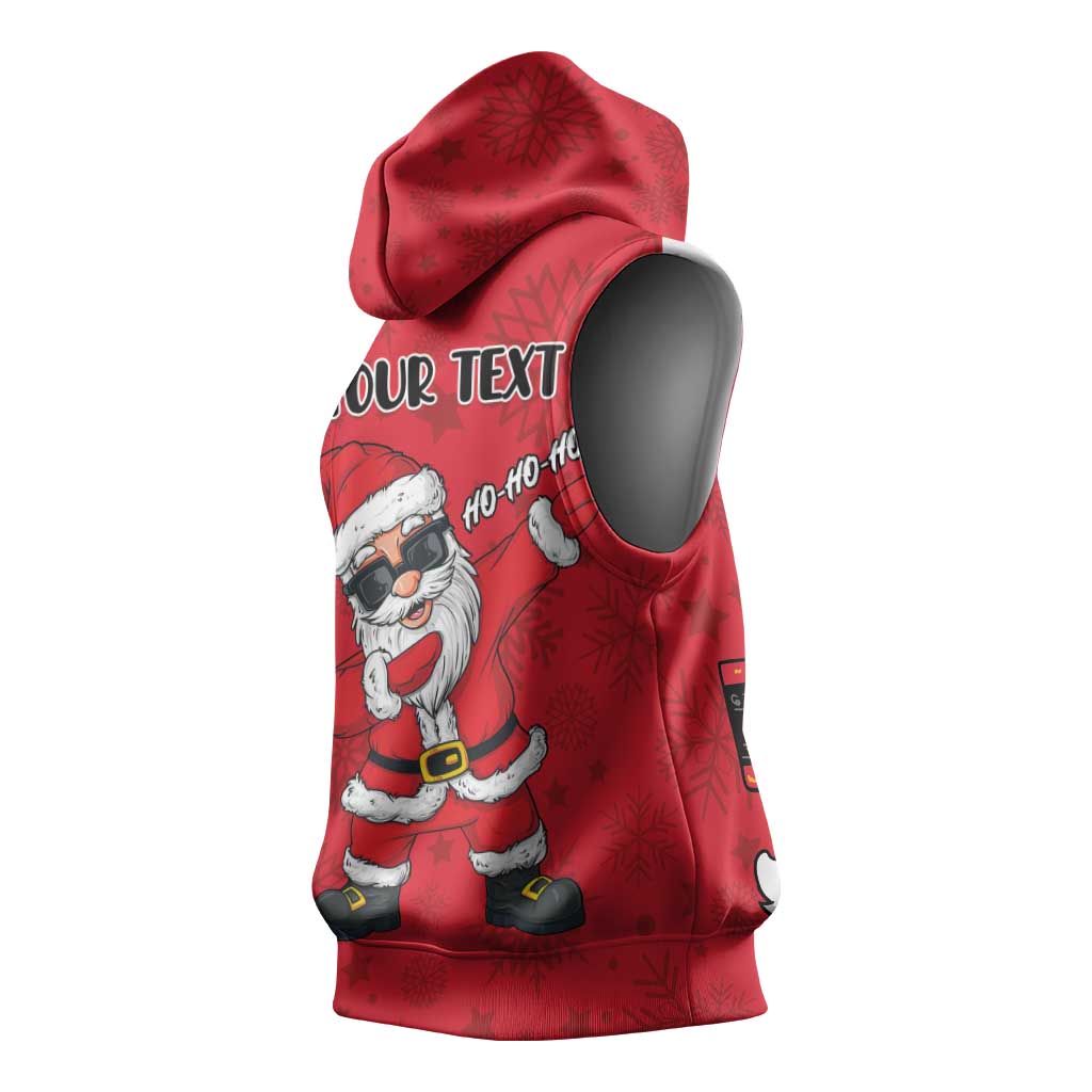Personalized Santa Costume Sleeveless Hoodie Funny Christmas - Wonder Print Shop