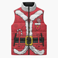 Personalized Santa Costume Sleeveless Puffer Jacket Funny Christmas - Wonder Print Shop