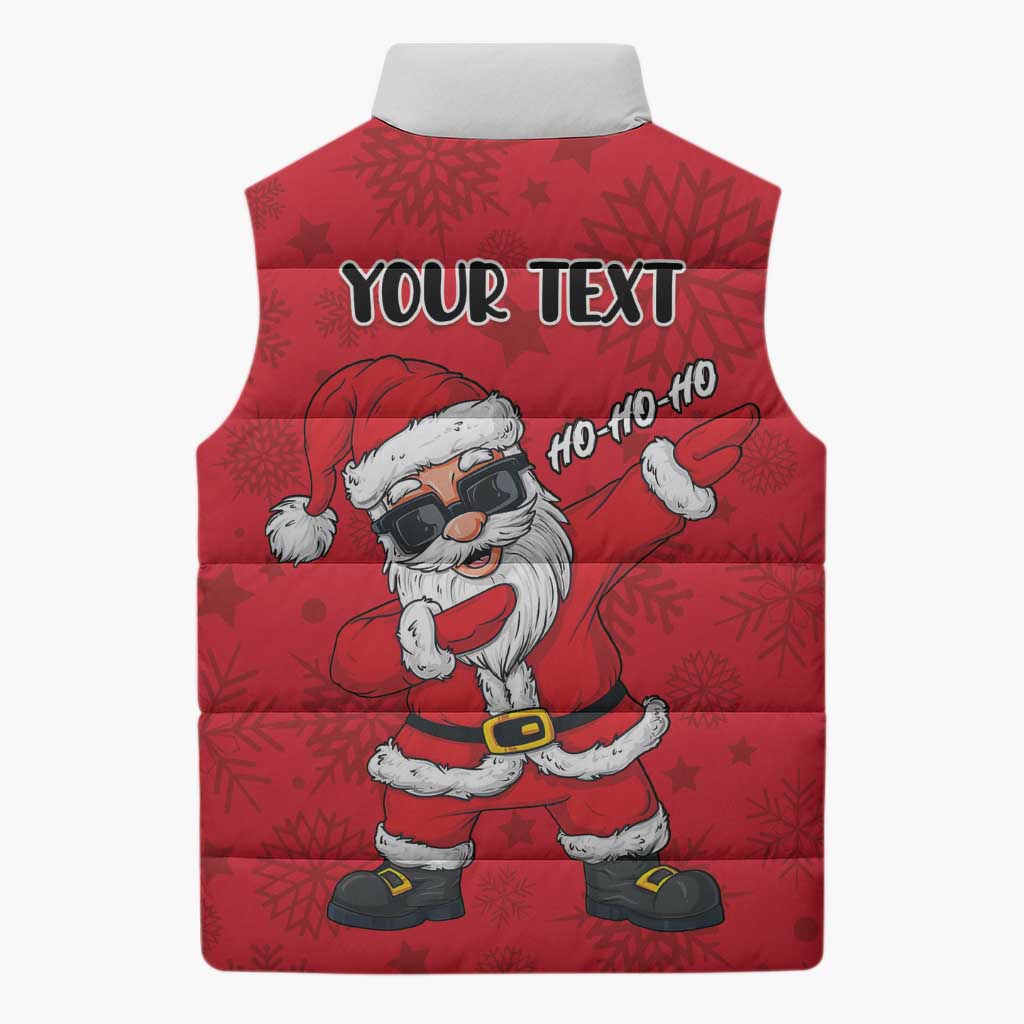 Personalized Santa Costume Sleeveless Puffer Jacket Funny Christmas - Wonder Print Shop