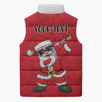 Personalized Santa Costume Sleeveless Puffer Jacket Funny Christmas - Wonder Print Shop