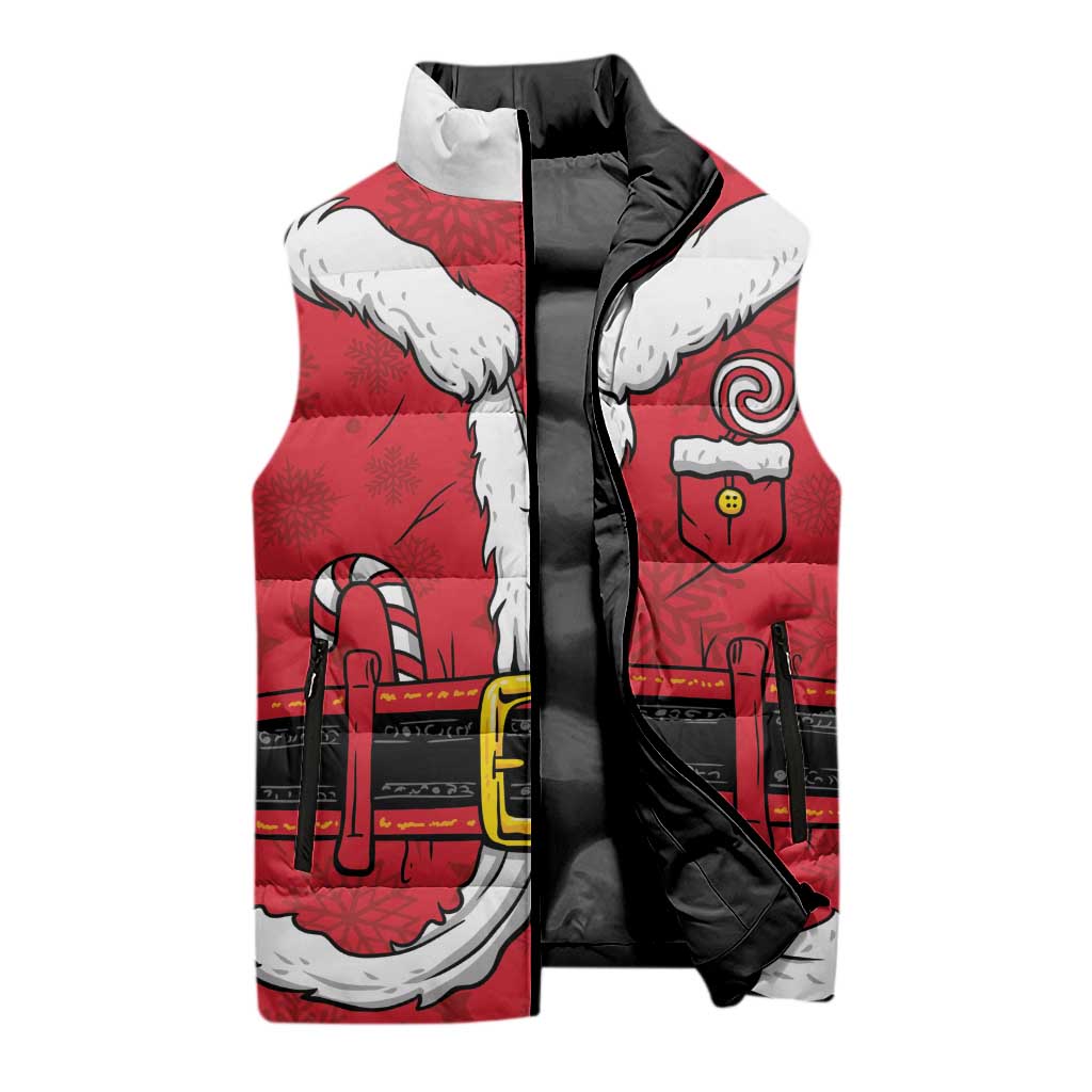 Personalized Santa Costume Sleeveless Puffer Jacket Funny Christmas - Wonder Print Shop