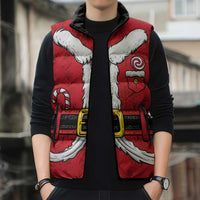 Personalized Santa Costume Sleeveless Puffer Jacket Funny Christmas - Wonder Print Shop