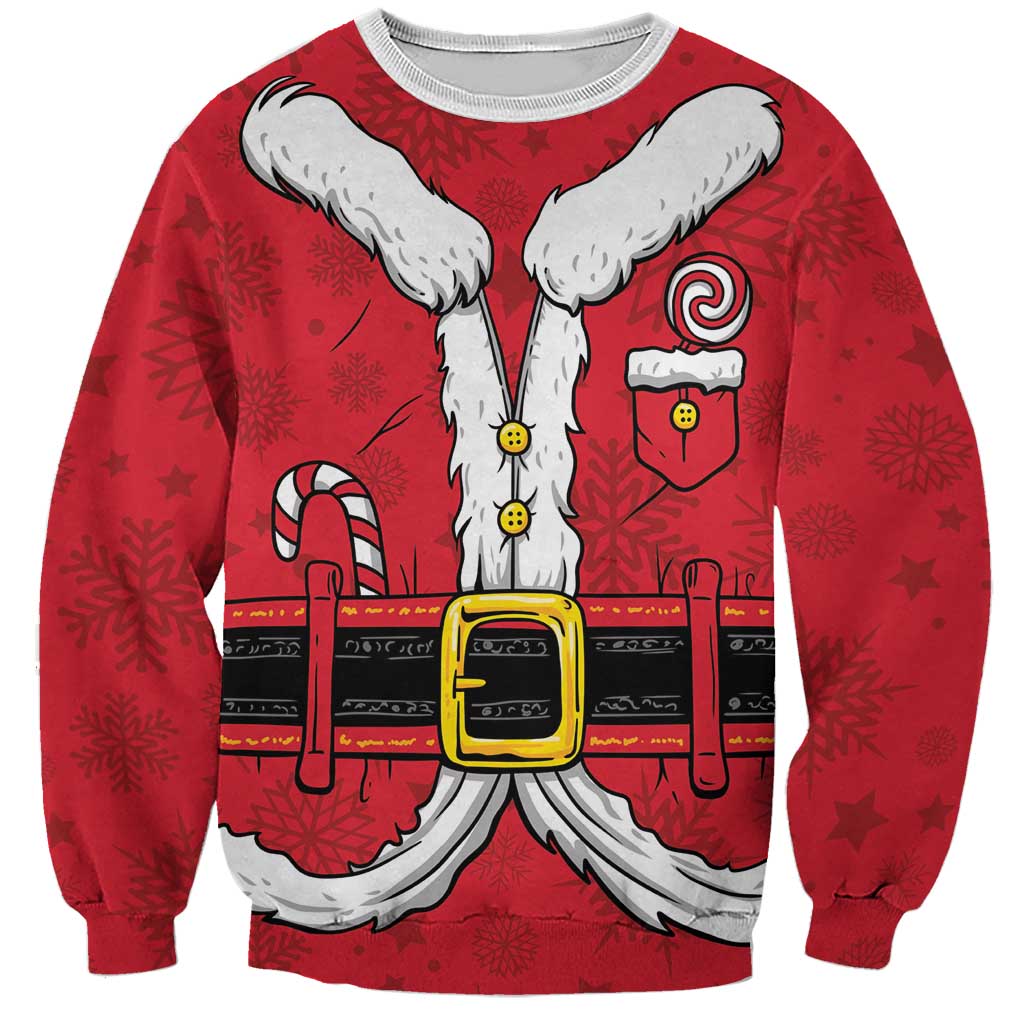 Personalized Santa Costume Sweatshirt Funny Christmas - Wonder Print Shop