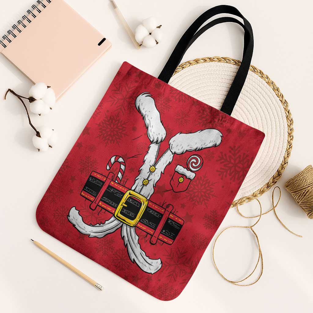 Santa Costume Tote Bag Funny Christmas - Wonder Print Shop