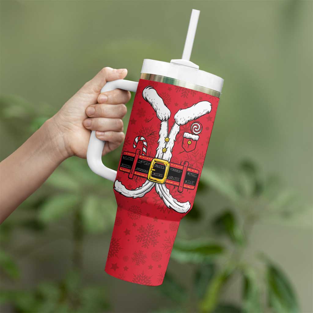 Personalized Santa Costume Tumbler With Handle Funny Christmas - Wonder Print Shop