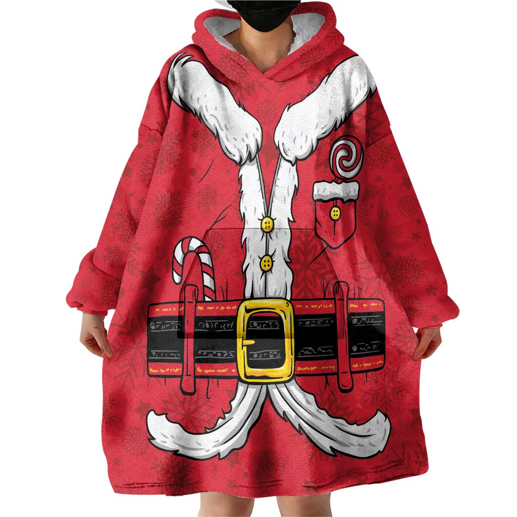 Personalized Santa Costume Wearable Blanket Hoodie Funny Christmas - Wonder Print Shop