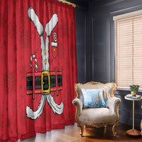 Santa Costume Window Curtain Funny Christmas - Wonder Print Shop
