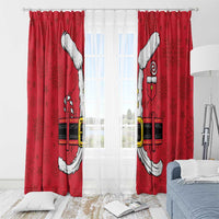 Santa Costume Window Curtain Funny Christmas - Wonder Print Shop