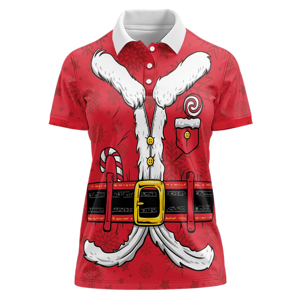 Personalized Santa Costume Women Polo Shirt Funny Christmas - Wonder Print Shop