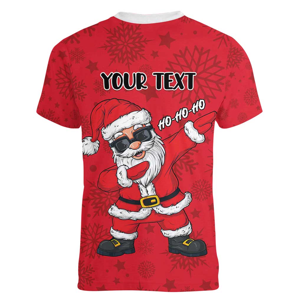 Personalized Santa Costume Women V-Neck T-Shirt Funny Christmas - Wonder Print Shop