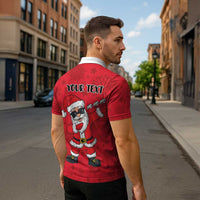 Personalized Santa Costume Zipper Polo Shirt Funny Christmas - Wonder Print Shop