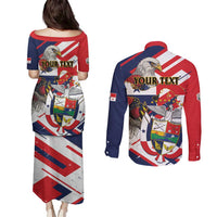 Panama Fiestas Patrias Couples Matching Puletasi and Long Sleeve Button Shirt Pro Mundi Beneficio - Wonder Print Shop