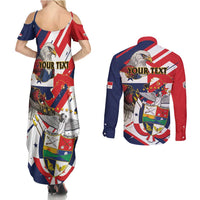 Panama Fiestas Patrias Couples Matching Summer Maxi Dress and Long Sleeve Button Shirt Pro Mundi Beneficio - Wonder Print Shop