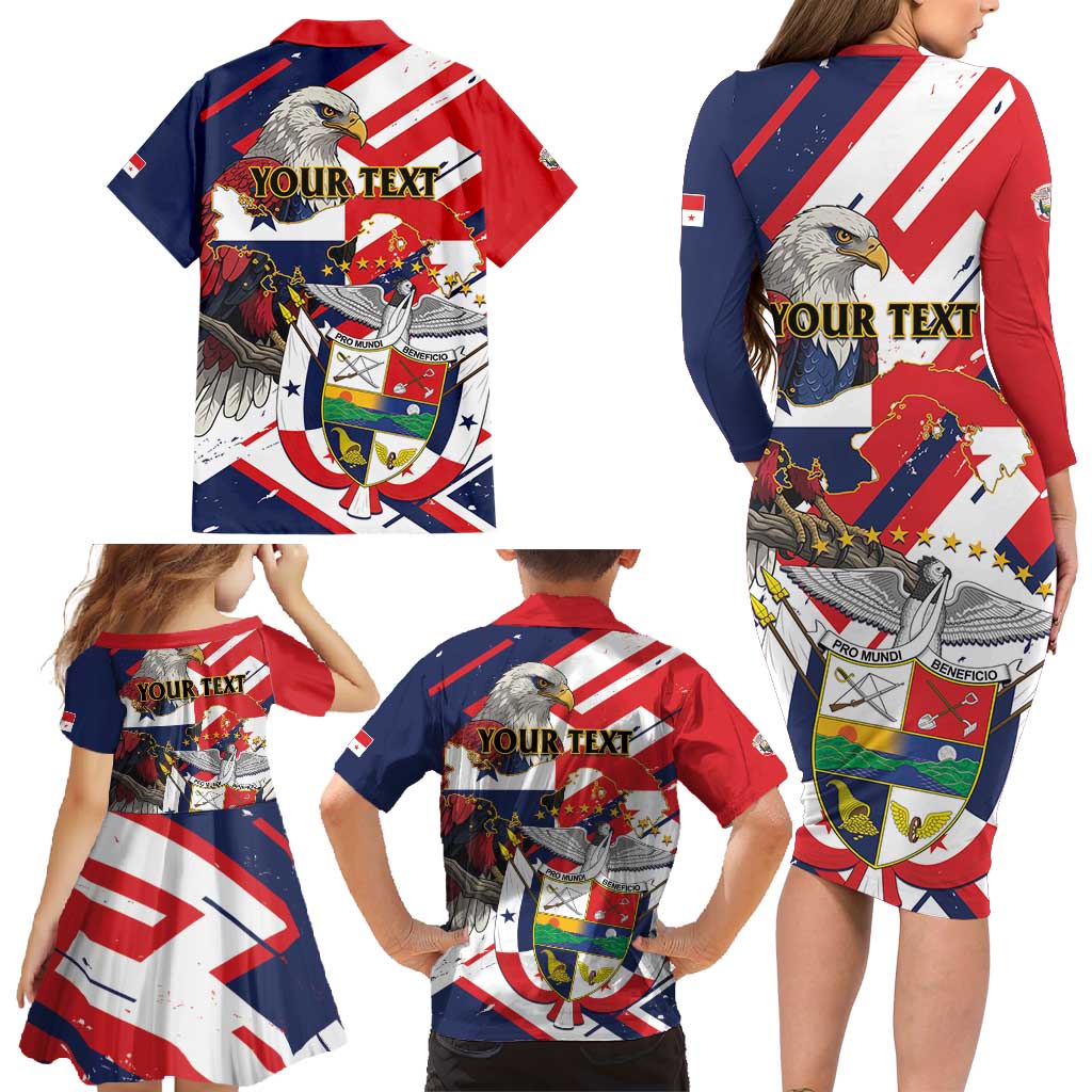 Panama Fiestas Patrias Family Matching Long Sleeve Bodycon Dress and Hawaiian Shirt Pro Mundi Beneficio - Wonder Print Shop