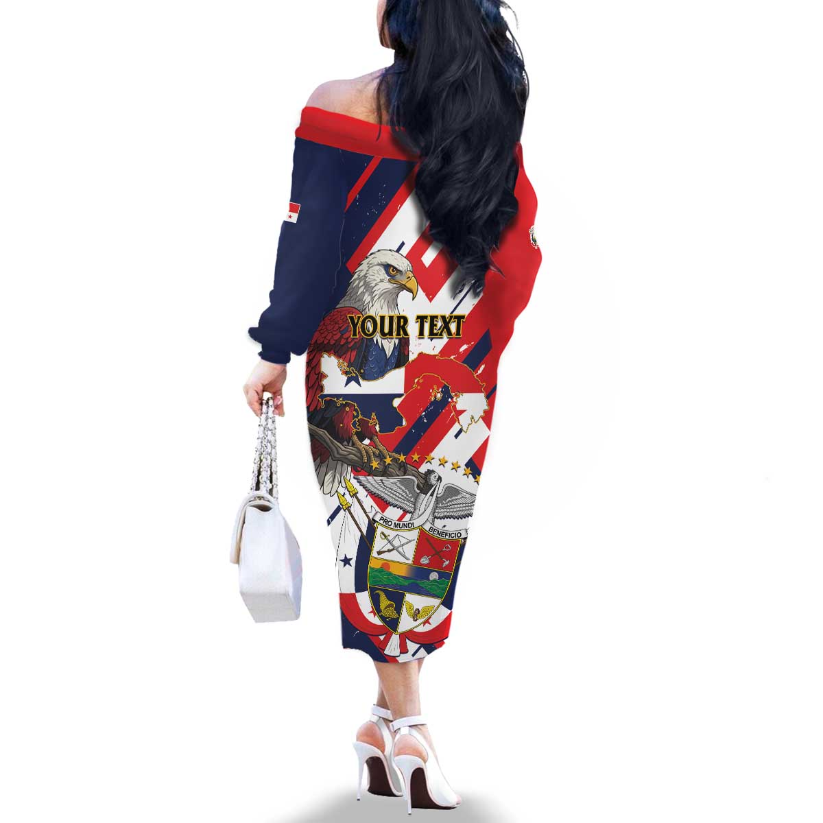 Panama Fiestas Patrias Family Matching Off The Shoulder Long Sleeve Dress and Hawaiian Shirt Pro Mundi Beneficio - Wonder Print Shop