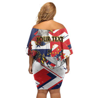 Panama Fiestas Patrias Family Matching Off Shoulder Short Dress and Hawaiian Shirt Pro Mundi Beneficio - Wonder Print Shop