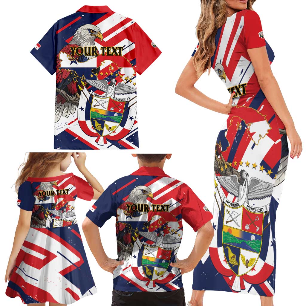 Panama Fiestas Patrias Family Matching Short Sleeve Bodycon Dress and Hawaiian Shirt Pro Mundi Beneficio - Wonder Print Shop