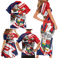 Panama Fiestas Patrias Family Matching Short Sleeve Bodycon Dress and Hawaiian Shirt Pro Mundi Beneficio - Wonder Print Shop