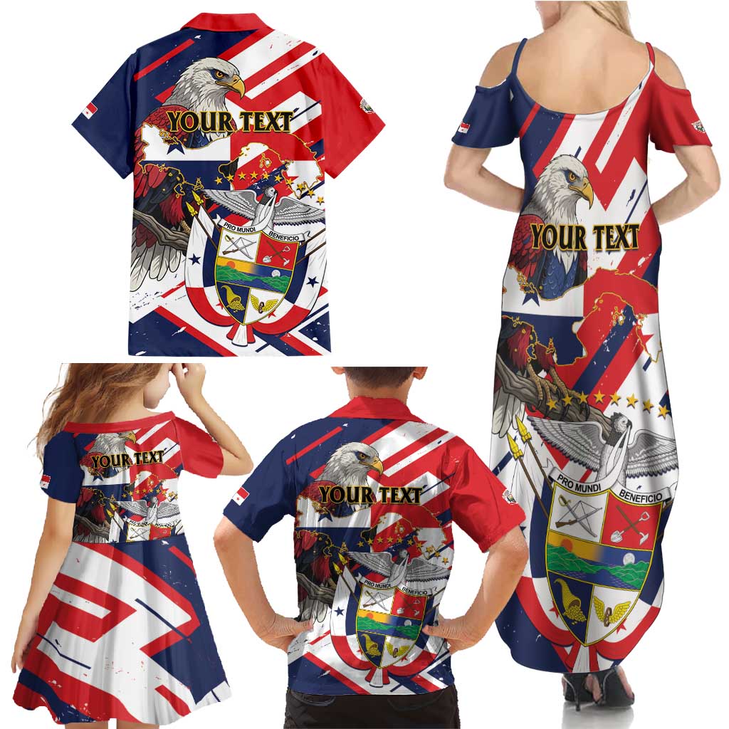 Panama Fiestas Patrias Family Matching Summer Maxi Dress and Hawaiian Shirt Pro Mundi Beneficio - Wonder Print Shop
