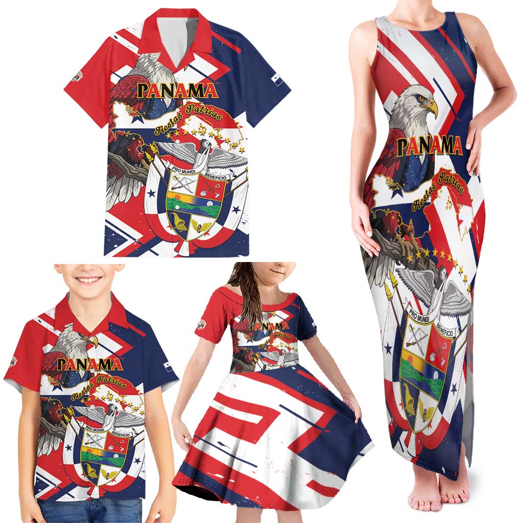 Panama Fiestas Patrias Family Matching Tank Maxi Dress and Hawaiian Shirt Pro Mundi Beneficio - Wonder Print Shop