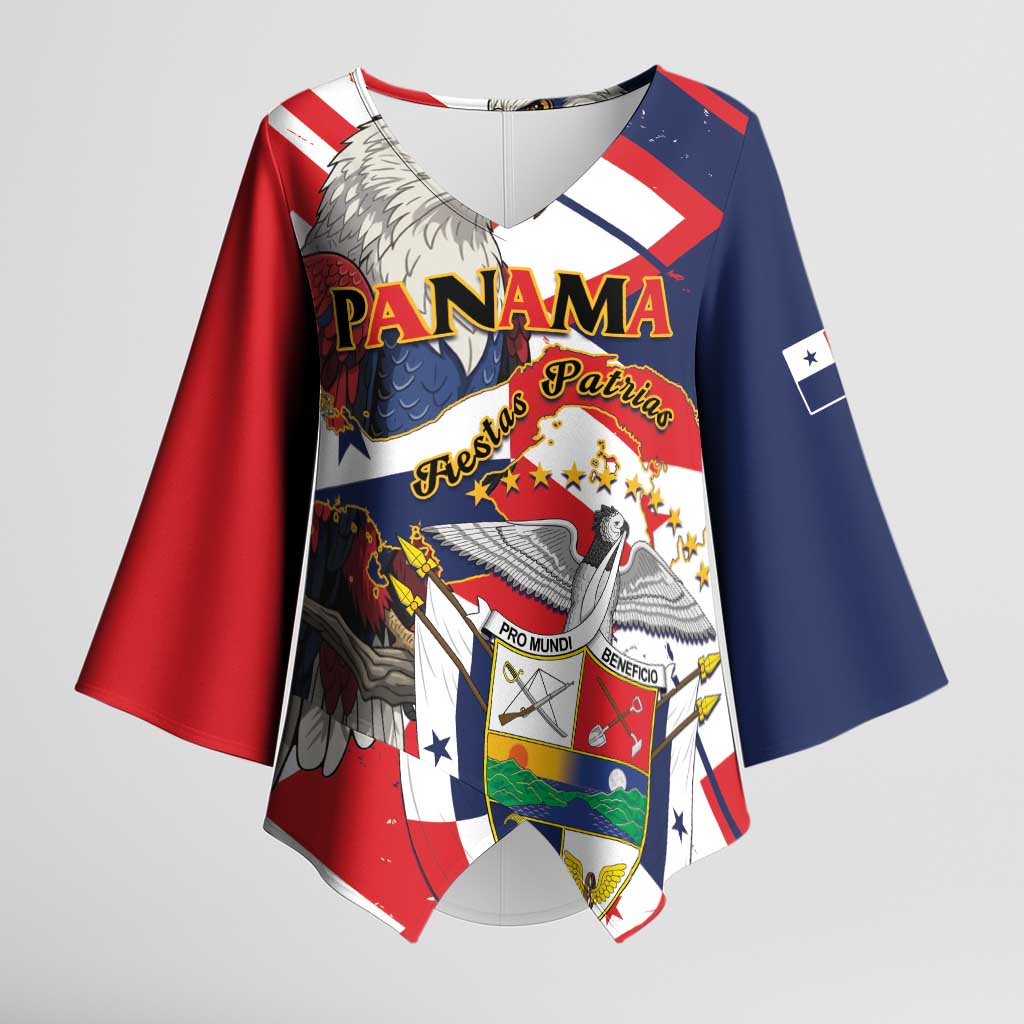 Panama Fiestas Patrias Kimono Sleeve Blouse Pro Mundi Beneficio - Wonder Print Shop