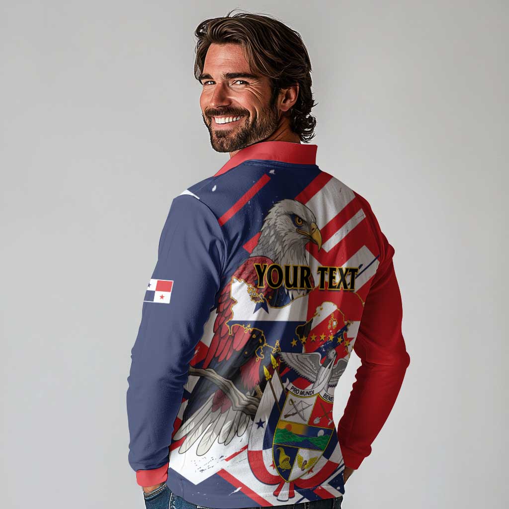 Panama Fiestas Patrias Long Sleeve Polo Shirt Pro Mundi Beneficio - Wonder Print Shop