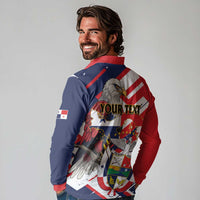 Panama Fiestas Patrias Long Sleeve Polo Shirt Pro Mundi Beneficio - Wonder Print Shop