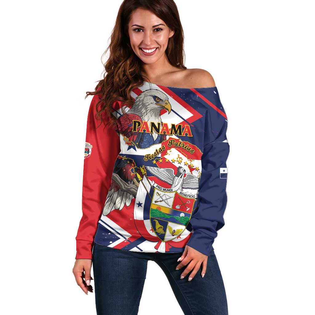 Panama Fiestas Patrias Off Shoulder Sweater Pro Mundi Beneficio - Wonder Print Shop