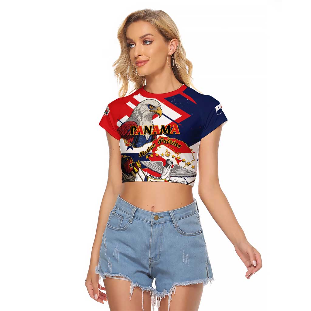 Panama Fiestas Patrias Raglan Cropped T Shirt Pro Mundi Beneficio - Wonder Print Shop