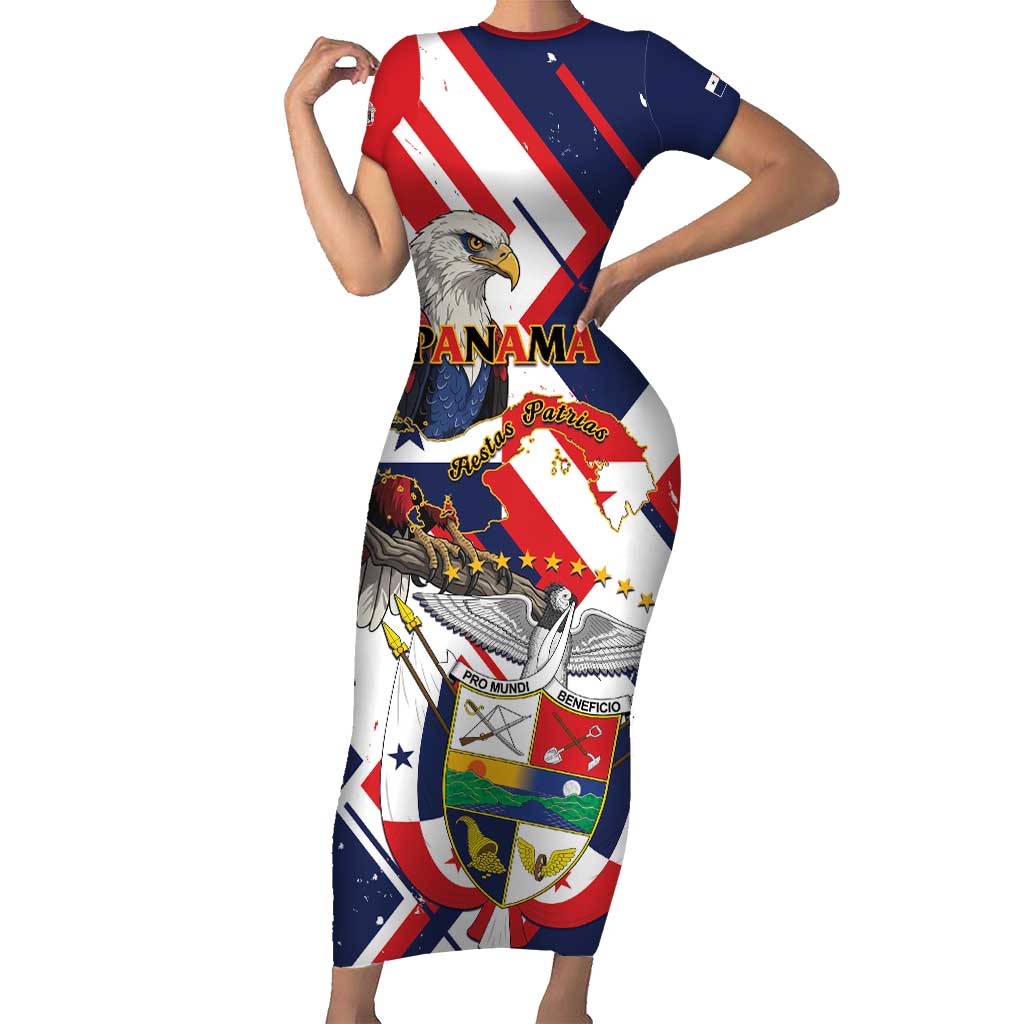 Panama Fiestas Patrias Short Sleeve Bodycon Dress Pro Mundi Beneficio - Wonder Print Shop