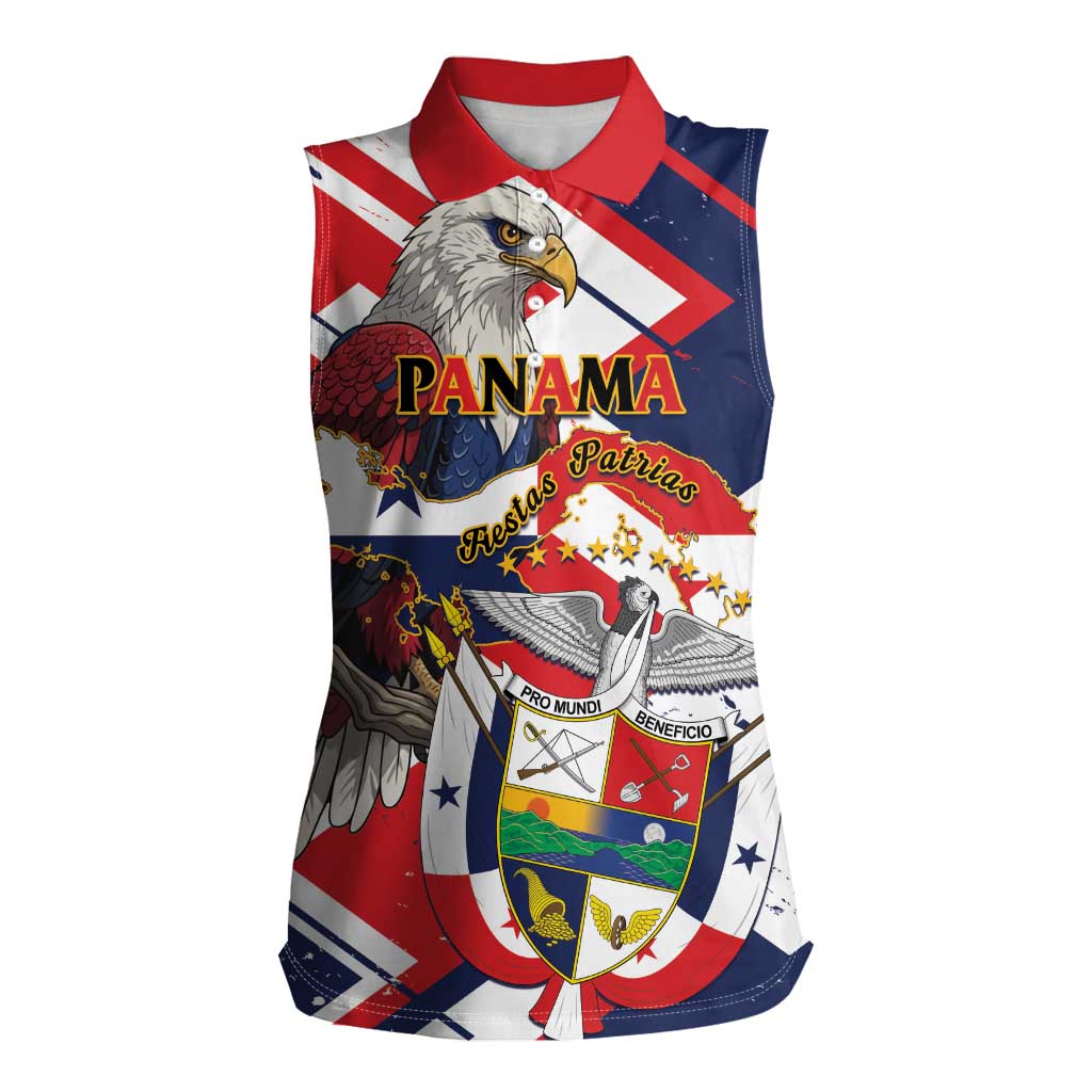 Panama Fiestas Patrias Women Sleeveless Polo Shirt Pro Mundi Beneficio - Wonder Print Shop