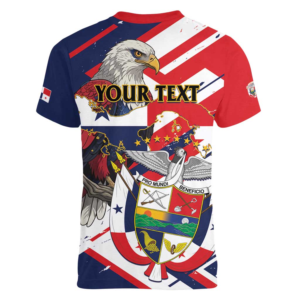 Panama Fiestas Patrias Women V-Neck T-Shirt Pro Mundi Beneficio - Wonder Print Shop