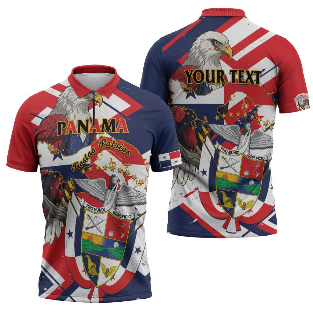 Panama Fiestas Patrias Zipper Polo Shirt Pro Mundi Beneficio - Wonder Print Shop