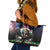 USA Christmas Leather Tote Bag Santa Claus With Eagle - Wonder Print Shop
