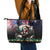 USA Christmas Leather Tote Bag Santa Claus With Eagle - Wonder Print Shop