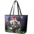 USA Christmas Leather Tote Bag Santa Claus With Eagle - Wonder Print Shop