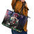 USA Christmas Leather Tote Bag Santa Claus With Eagle - Wonder Print Shop