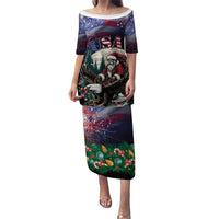 Personalized USA Christmas Puletasi Santa Claus With Eagle - Wonder Print Shop