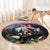 USA Christmas Round Carpet Santa Claus With Eagle