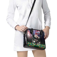 USA Christmas Shoulder Handbag Santa Claus With Eagle