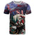 Personalized USA Christmas T Shirt Santa Claus With Eagle - Wonder Print Shop