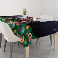 USA Christmas Tablecloth Santa Claus With Eagle - Wonder Print Shop