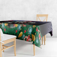 USA Christmas Tablecloth Santa Claus With Eagle - Wonder Print Shop